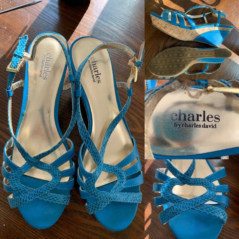 Charles by Charles David turquoise sandals. Sz 8.5